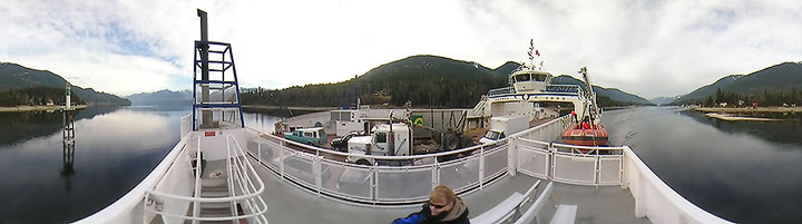 M.V. Osprey in the Balfour Narrows