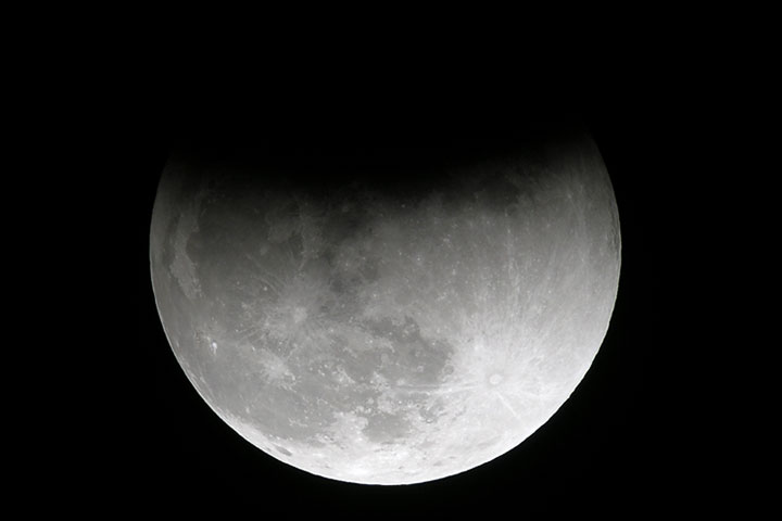 moon leaving the shadow